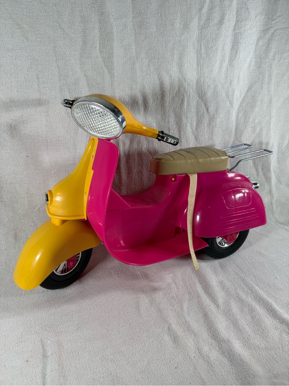 Our Generation Battat 18” Doll Pink and Yellow Motorcycle